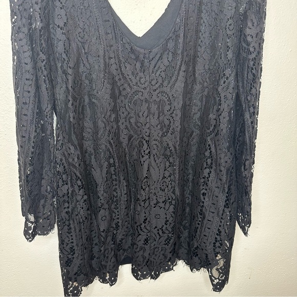 NWT Society Girl Lace Woven Black Dress Size Large - Picture 8 of 10